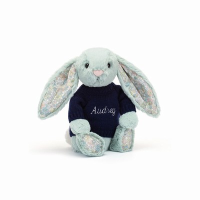 Jellycat Blossom Sage Konijn with Navy Jumper | KS0437251